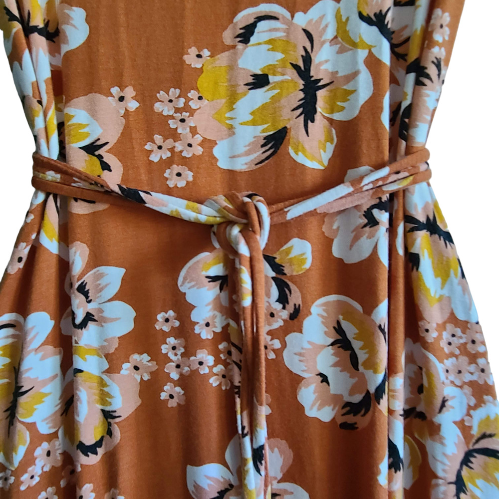 RACHEL PALLY Orange Floral Zahara Sleeveless Maternity‎ Maxi Dress Women's XS - Picture 7 of 15